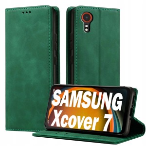 ETUI Z KLAPKĄ DO SAMSUNG XCOVER 7 SKÓRZANE PORTFEL MAGNETYCZNE CASE SMART