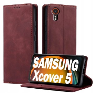 ETUI Z KLAPKĄ DO SAMSUNG XCOVER 5 SKÓRZANE PORTFEL MAGNETYCZNE CASE SMART
