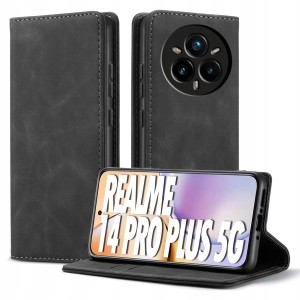 ETUI Z KLAPKĄ DO REALME 14 PRO PLUS 5G SKÓRZANE PORTFEL MAGNETYCZNE CASE