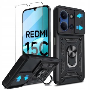ETUI DO XIAOMI REDMI 15C 4G / 5G PANCERNE OCHRONA APARATU RING CASE + SZKŁO