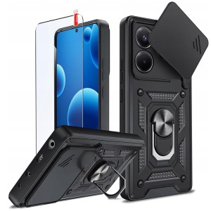 ETUI DO XIAOMI REDMI NOTE 14 / 4G PANCERNE OCHRONA APARATU RING + SZKŁO