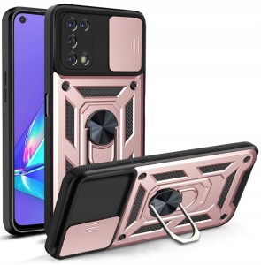 .ETUI PANCERNE DO OPPO RENO 5 5G SLIDE RING + SZKŁO..