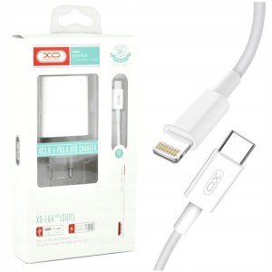 Ładowarka sieciowa 1xUSB 1xUSB-C kabel LIGHTNING