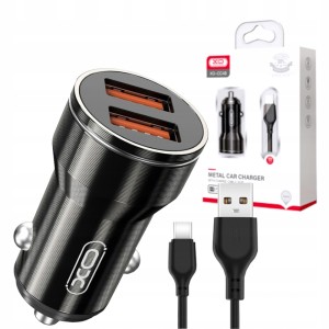 ŁADOWARKA SAMOCHODOWA XO CC48 2xUSB KABEL TYPE-C 1M UNIWERSALNA MOCNA