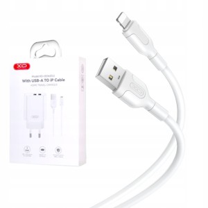 ŁADOWARKA SIECIOWA XO-CE34 2X USB 5V 2,1A UNIWERSALNA KABEL USB LIGHTNING
