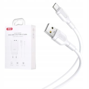 ŁADOWARKA SIECIOWA XO-CE34 2X USB 5V 2,1A UNIWERSALNA KABEL USB TYPE-C