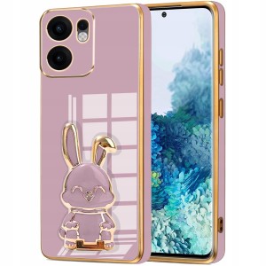 ETUI DO OPPO RENO13 F / FS GLAMOUR KRÓLIK UCHWYT PODSTAWKA SILIKON + SZKŁO