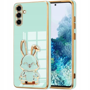 ETUI DO SAMSUNG A26 5G GLAMOUR KRÓLIK UCHWYT 6D SILIKON CASE + SZKŁO