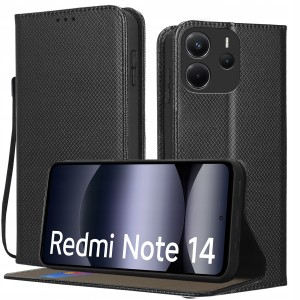 ETUI DO XIOAMI REDMI NOTE 14 5G BOOK Z KLAPKĄ MAGNETYCZNE PORTFEL + SZKŁO