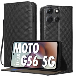 ETUI DO MOTOROLA MOTO G56 5G BOOK Z KLAPKĄ MAGNETYCZNE PORTFEL CASE + SZKŁO