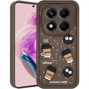 ETUI DO XIAOMI REDMI NOTE 14 PRO 5G / 14 PRO PLUS 5G SILIKON Coffee 6D