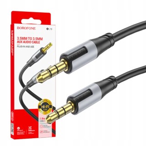 KABEL AUX AUDIO BOROFONE BL19 1M TRANSFER MUZYKI 2X JACK 3,5MM STEREO