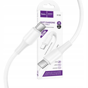 KABEL HOCO X120 USB TYPE-C DO TYPE-C 60W 1M MOCNY PRZEWÓD UNIWERSALNY
