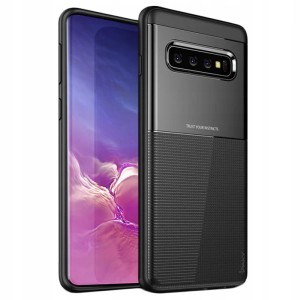 ETUI DO SAMSUNG GALAXY S10 iPAKY PANCERNE SILIKON OCHRONA CARBON + FOLIA