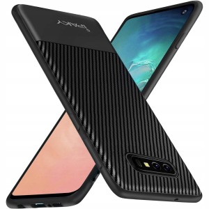 ETUI DO SAMSUNG GALAXY S10 iPAKY PANCERNE CARBON SILIKON OCHRONA + FOLIA