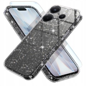 ETUI DO XIAOMI REDMI NOTE 14 5G BROKATOWE SILIKON OCHRONA CLEAR + SZKŁO