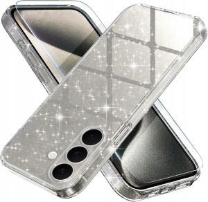 ETUI DO SAMSUNG A17 5G BROKATOWE SILIKON OCHRONA APARATU CLEAR CASE + SZKŁO