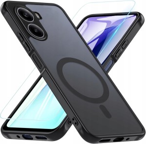 ETUI DO XIAOMI POCO X7 PRO MATT SILIKON MAGNETYCZNE DO MAGSAFE + SZKŁO