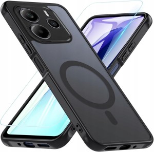 ETUI DO XIAOMI REDMI NOTE 14 / 14 4G SILIKON MAGNETYCZNE DO MAGSAFE + SZKŁO