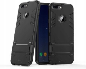 ETUI DO IPHONE 7 PLUS / 8 PLUS PANCERNE PODSTAWKA COMBO BLACK CASE