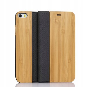 ETUI DO IPHONE 5 / 5S Z KLAPKĄ DREWNIANE LUKSUSOWE ETUI
