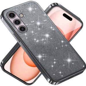 ETUI DO SAMSUNG A16 4G / A16 5G SILIKONOWE BROKATOWE 2W1 GLITTER + SZKŁO