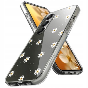ETUI DO SAMSUNG A16 4G / 5G Przezroczyste KWIATY SILIKON OCHRONA + SZKŁO