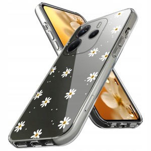 ETUI DO XIOAMI REDMI NOTE 14 / 14 4G Przezroczyste KWIATY SILIKON + SZKŁO