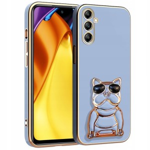 ETUI DO SAMSUNG A56 5G GLAMOUR DOG UCHWYT PODSTAWKA SILIKON CASE + SZKŁO