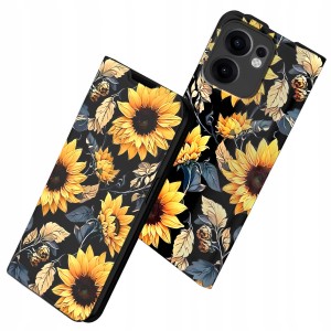 ETUI Z KLAPKĄ DO OPPO RENO13 F / FS PORTFEL MAGNETYCZNE STYLOWE + SZKŁO