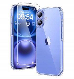 ETUI DO IPHONE 17 Przezroczyste SILIKON OCHRONA APARATU CASE SLIM + SZKŁO