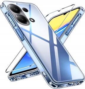 ETUI DO XIAOMI REDMI NOTE 13 / 13 4G Przezroczyste SILIKON CASE + SZKŁO
