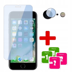 2w1 SZKŁO na EKRAN +SZKŁO NA APARAT do IPHONE 7 / 8 / SE 2020 OCHRONA 2,5D