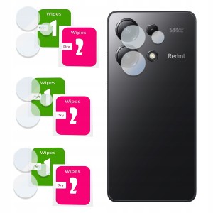 3X SZKŁO NA APARAT DO XIAOMI REDMI NOTE 13 PRO 4G HARTOWANE OCHRONNE TYŁ