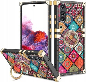 ETUI SAMSUNG S25 FE LUKSUSOWE GLAMOUR SILIKON RING MOCNE CASE + SZKŁO