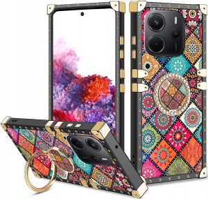 ETUI XIAOMI REDMI NOTE 14 / 14 4G LUKSUSOWE GLAMOUR SILIKON RING + SZKŁO