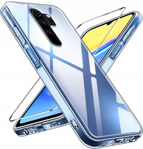 ETUI DO XIAOMI REDMI NOTE 8 PRO SILIKONOWE Przezroczyste CASE CLEAR + SZKŁO