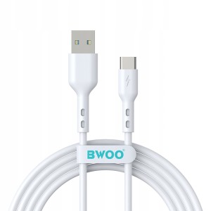 SZYBKI KABEL BWOOUSB TYPE-C 3A 2M DO SAMSUNG XIAOMI HUAWEI TRWAŁY