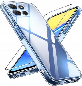 ETUI DO MOTOROLA MOTO G86 Przezroczyste SILIKON OCHRONA APARAT CASE + SZKŁO