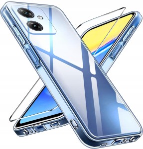 ETUI DO MOTOROLA MOTO G54 5G / Power Edition Przezroczyste SILIKON + SZKŁO