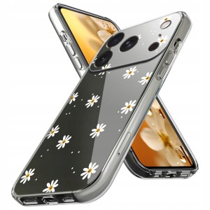 ETUI DO IPHONE 17 PRO MAX Przezroczyste KWIATY SILIKON OCHRONA CASE + SZKŁO