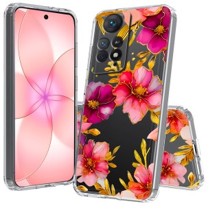 ETUI DO XIAOMI REDMI NOTE 11 PRO / 12 PRO 4G Przezroczyste KWIATY SILIKON