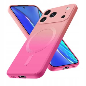 ETUI DO IPHONE 17 PRO SILIKON MAGNETYCZNE DO MAGSAFE OMBRE CASE + SZKŁO