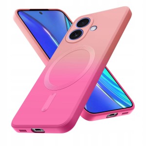 ETUI DO IPHONE 17 SILIKON MAGNETYCZNE DO MAGSAFE OMBRE CASE + SZKŁO