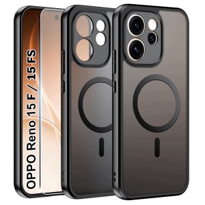 Etui do Oppo Reno 15 F / 15 FS Matt Silikon MAGNETYCZNE DO MAGSAFE + SZKŁO