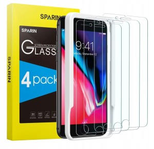 SZKŁO 2,5D 1HARTOWANE 9H DO IPHONE 7/8 SPARIN 4SZT