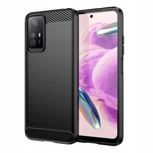 ETUI DO XIAOMI REDMI NOTE 12S CARBON KARBON SILIKON CASE SLIM + SZKŁO