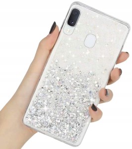 ETUI BROKAT DO SAMSUNG A20E GLITTER CASE + SZKŁO