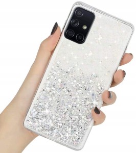 ETUI BROKAT DO SAMSUNG A51 GLITTER CASE + SZKŁO