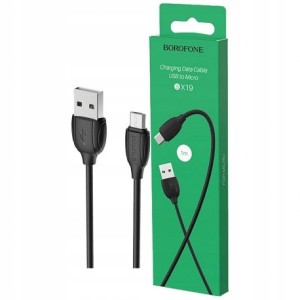 XO SZYBKI KABEL NB238 MICRO USB 2,4A 1M CZARNY SZYBKIE ŁADOWANIE